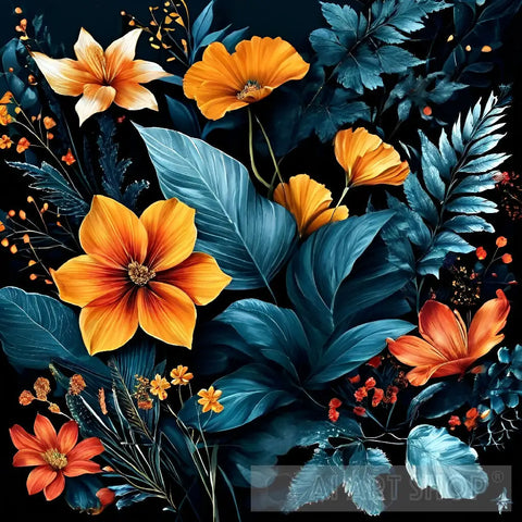 Hibiscus In Bloom Ai Artwork