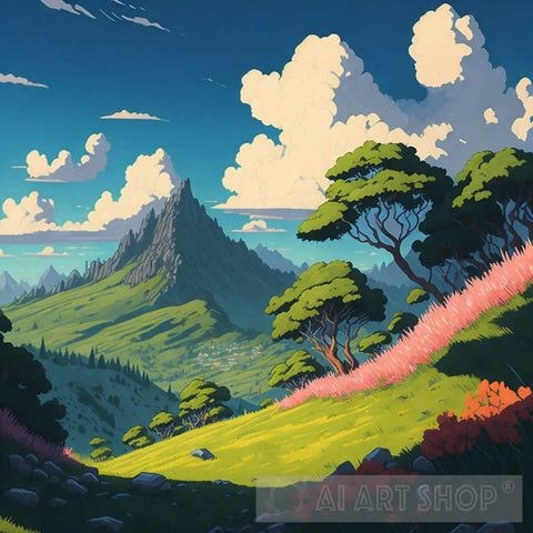 Highland Adventure Landscape Ai Art