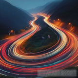 Hillside Highway Landscape Ai Art