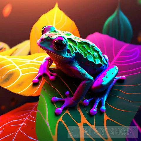 Holographic Frog Animal Ai Art