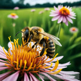 Honey Bee Up Close: A Stunning Macro Photo | [Stellex] Ai Artwork