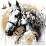 Horse And Girl Ai Painting