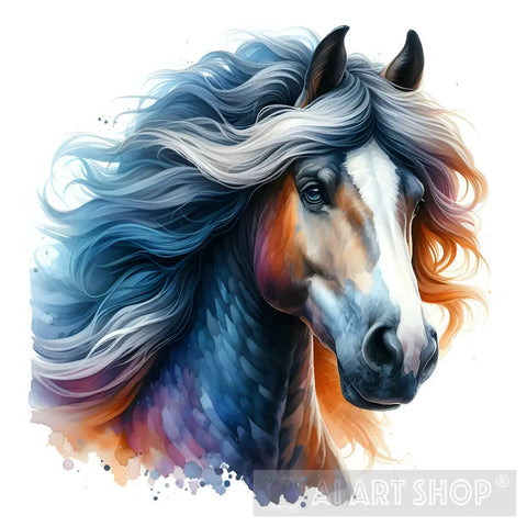 Horse Head Painting Animal Ai Art