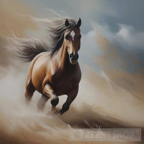 Horse Running Animal Ai Art