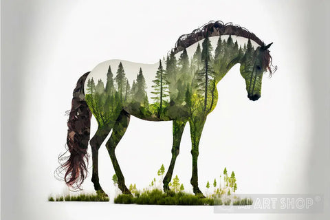 Horse Shaped Forrest 2 Animal Ai Art