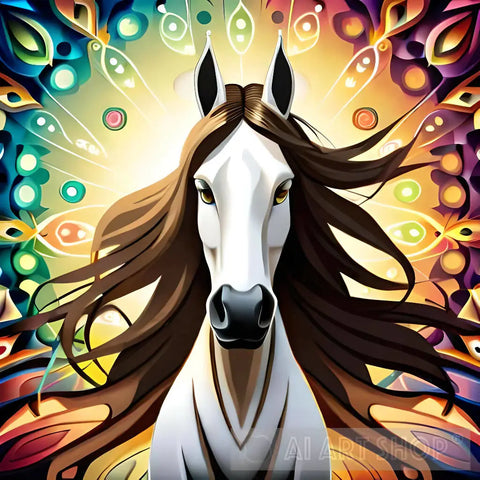 Horse With Long Hair Animal Ai Art
