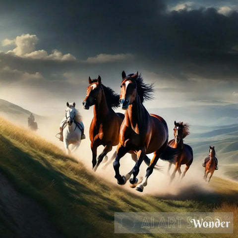 Horses Running Ai Artwork