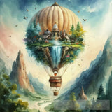 Hot Air Balloon Ai Artwork
