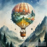 Hot Air Balloon Ai Artwork