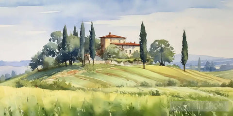 House On The Hill Landscape Ai Art