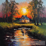 House On The River Impressionism Ai Art