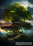 Houses In The Forest Ai Artwork