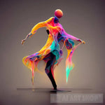 Human Dancing Abstract Contemporary Ai Art