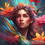 Hummingbird Girl Portrait Ai Art