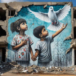 AI gaza peace mural