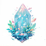 Printable Gems - Cyan Crystal 1