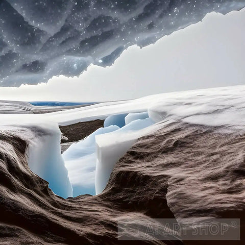 Ice Caves Nature Ai Art