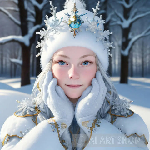 Ice Princess Portrait Ai Art