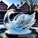 Ice Sculpture Of Swan Ai Artwork