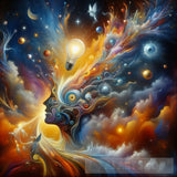 Idea Sparks Creating Manifestation Abstract Ai Art