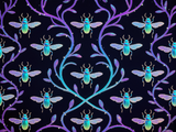 Neon Carapace – Bioluminescent Beetle Print 3