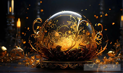 Illuminated Elegance: A Symphony Of Golden Hues Ai Painting