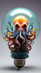 Illuminated Octopus Imagination Surrealism Ai Art