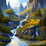 Imagined Valley Landscape Ai Art