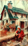 Impressionism Art Of Elderly Poor Man Under War #44 Impressionism Ai Art