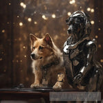 In This Striking Image A Dog Captivates With An Air Of Intelligence Enhanced By Artificial (Ai). The