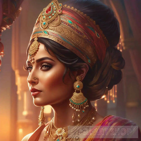 Indian Bride Portrait Ai Art