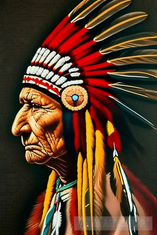 Indian Chief Portrait Ai Art