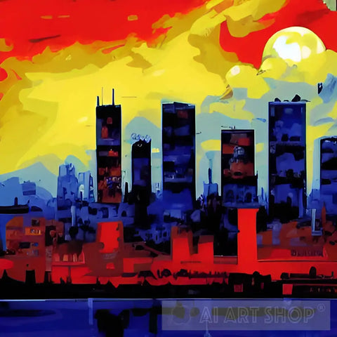 Industrial Sunrise Ai Painting