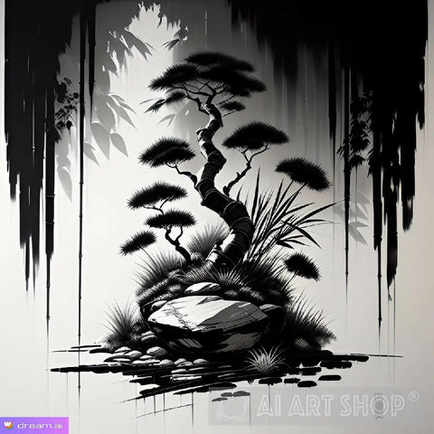 Inkheart Bamboo Nature Ai Art