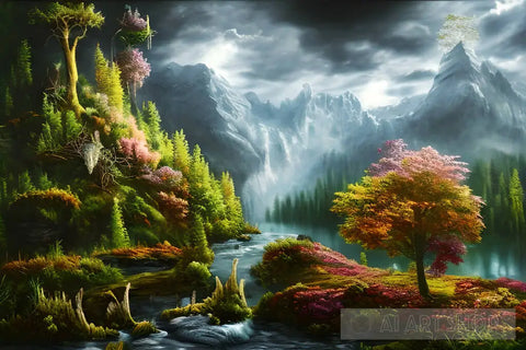 Inner Earth Landscape Ai Art