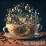 Inside A Cup Of Coffee There Is Wonderful Landscape Landscape Ai Art