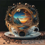 Inside A Cup Of Coffee There Is Wonderful Landscape Landscape Ai Art