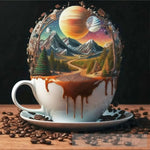 Inside A Cup Of Coffee There Is Wonderful Landscape Landscape Ai Art