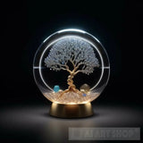 Intelligent Tree Spirit With A Crystal Orb Landscape Ai Art