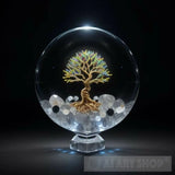 Intelligent Tree Spirit With A Crystal Orb Landscape Ai Art