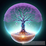 Intelligent Tree Spirit With A Crystal Orb Landscape Ai Art