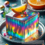 Iridescent Delicious Jello Dessert Cube Ai Painting