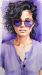 Woman with aviator sunglasses