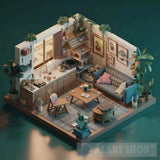 Isometric Art House Deream 3D Ai Artwork