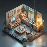 Isometric Art House Deream 3D Ai Artwork