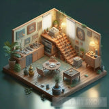 Isometric Art House Deream 3D Ai Artwork