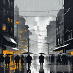 It Is Raining Street Ai Art