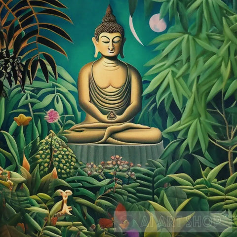 Its A Buddhaful Night Nature Ai Art