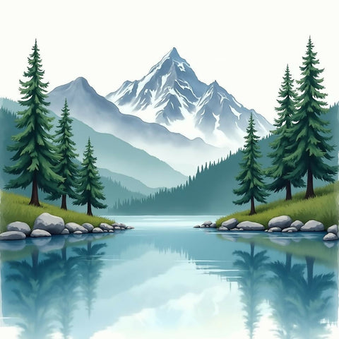 Serene Mountain Lake