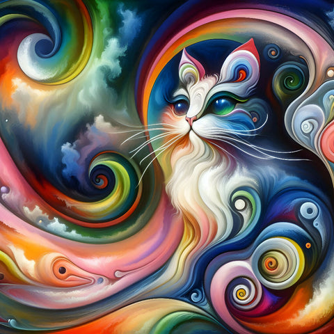 Whimsical Wonderland: A Psychedelic Journey Through Colorful Curves